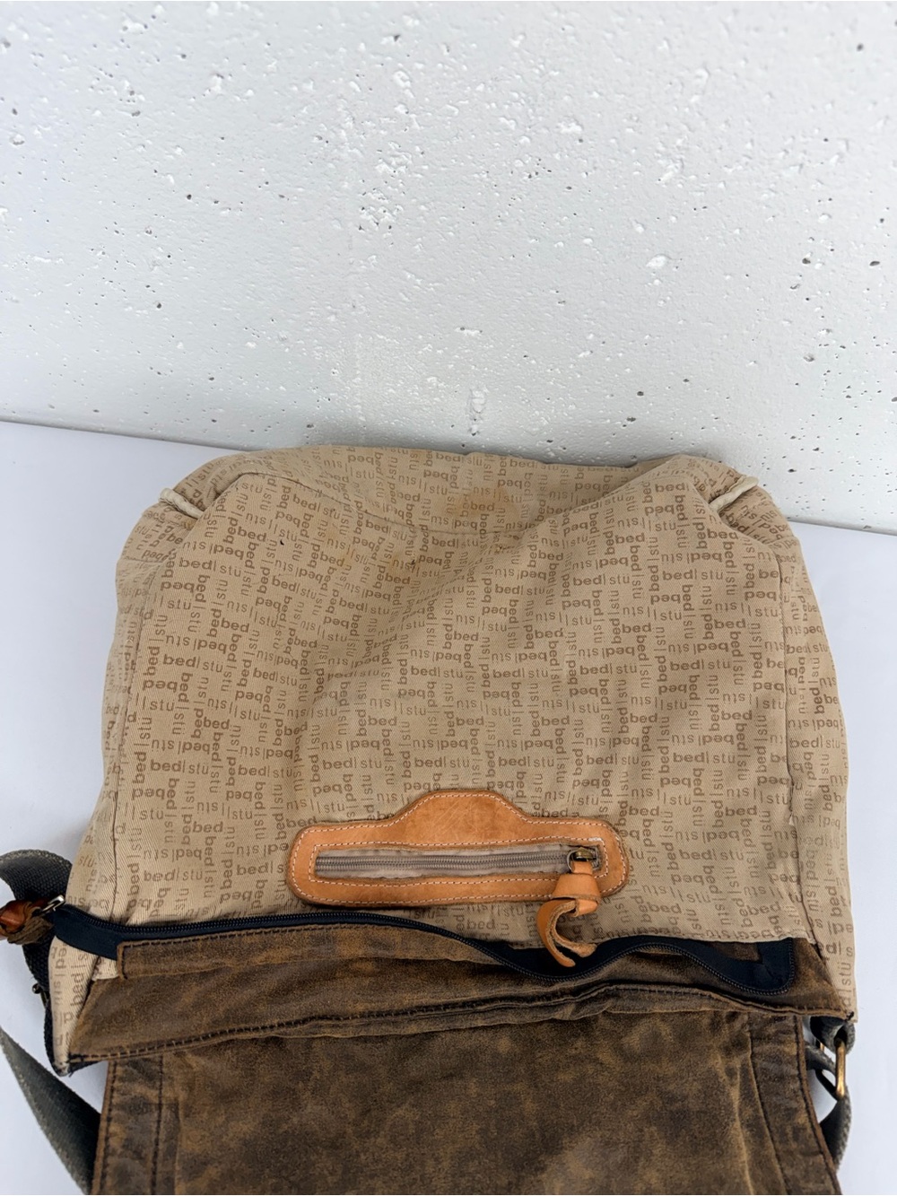 Bed Stu brown distressed leather crossbody messenger bag READ - Picture 8 of 16